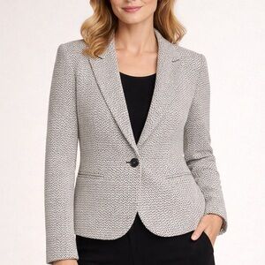 Talbots Black & White Pattern Blazer NWT